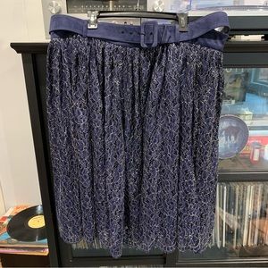 ModCloth x Collectif lace skirt with velvet belt